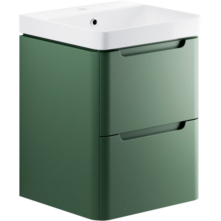 Lambra 2 Drawer Wall Hung Cloakroom vanity Unit