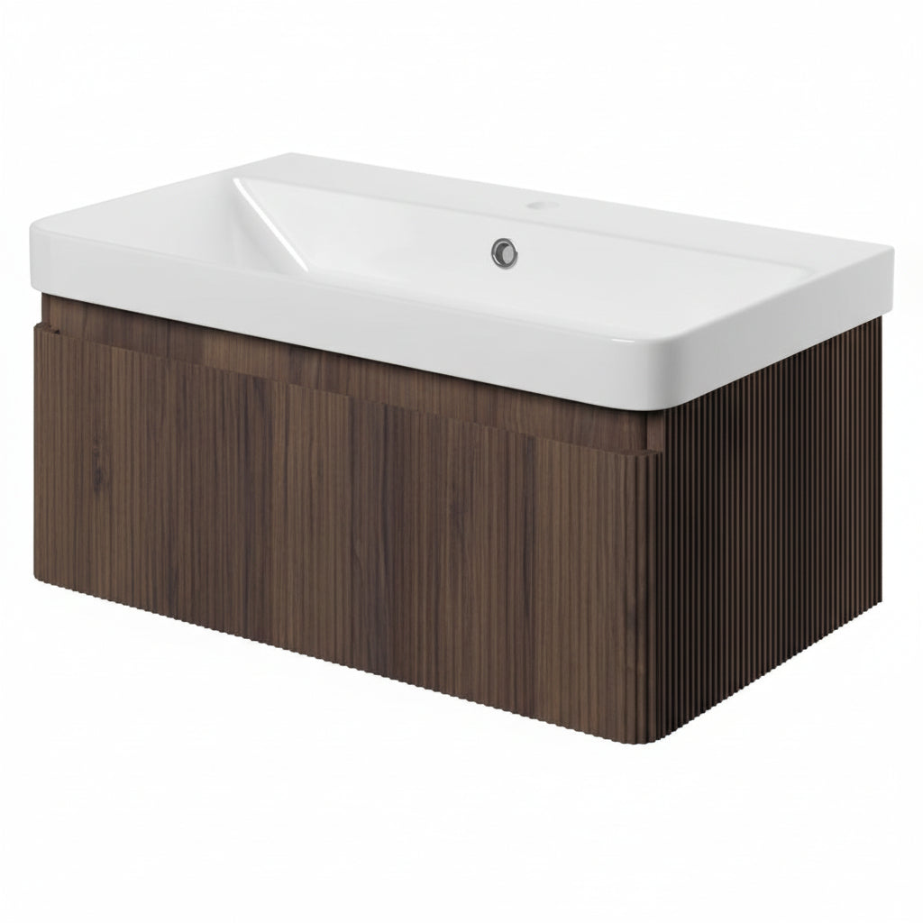 Kuba Wall Hung 1 Drawer vanity Unit & 1TH Basin