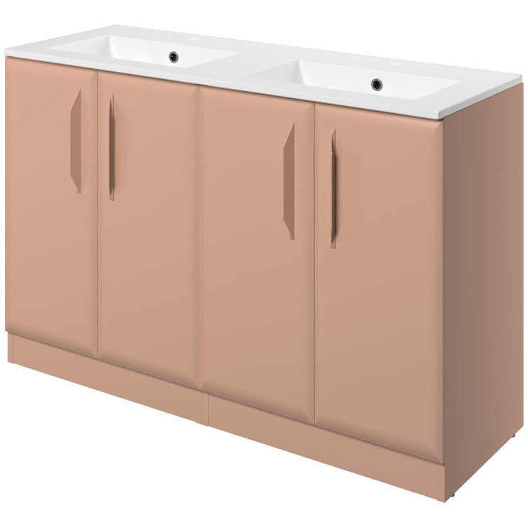 Mika 1210mm Floor Standing 4 Door Basin Unit w/2TH Basin