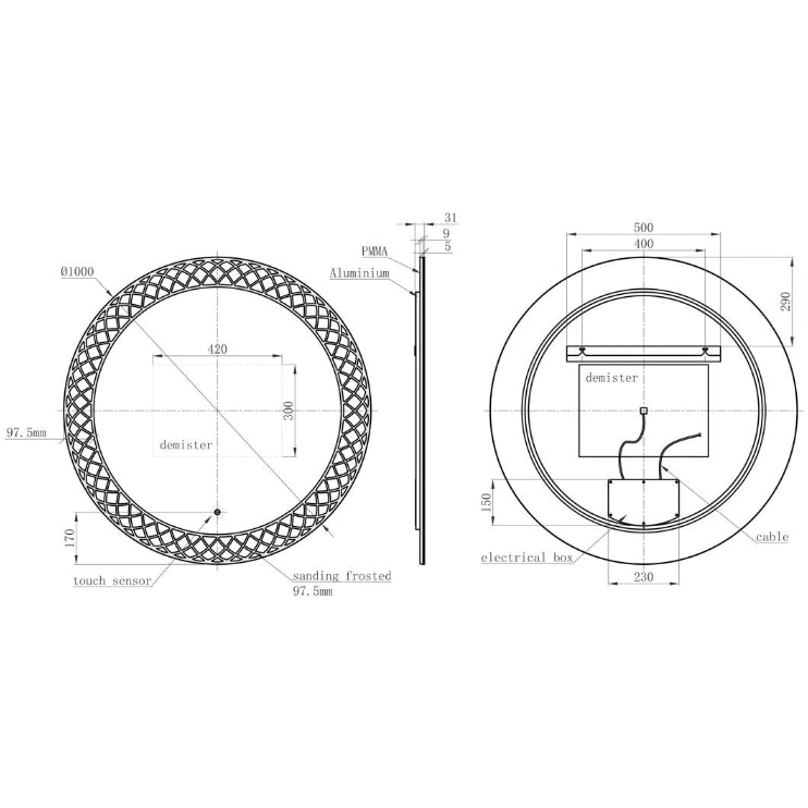 Toya Round LED Mirror