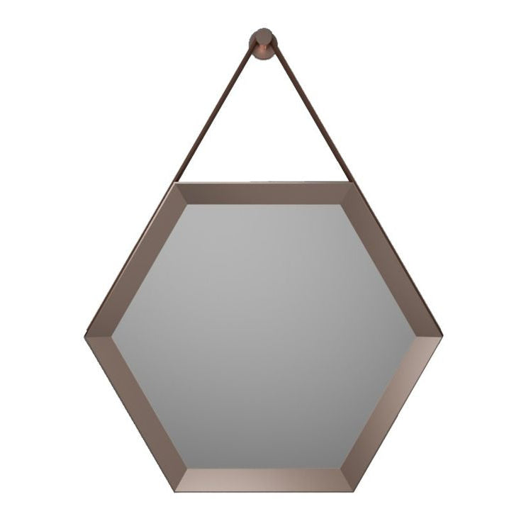 Kanto 500x433mm Hexagonal Mirror - Brushed Bronze