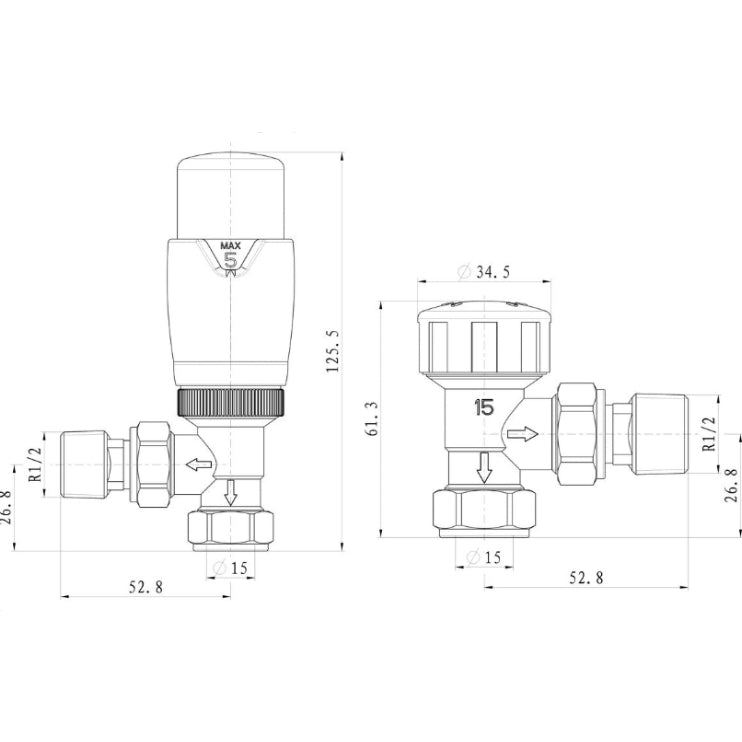 Round Thermostatic Radiator Valves