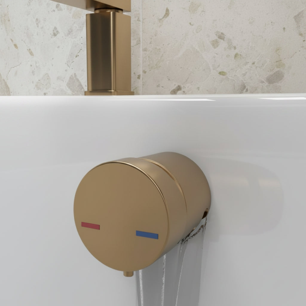 Bath Overflow Filler w/Integrated Valve