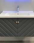 Perla grey wall hung vanity set 800MM X 500MM
