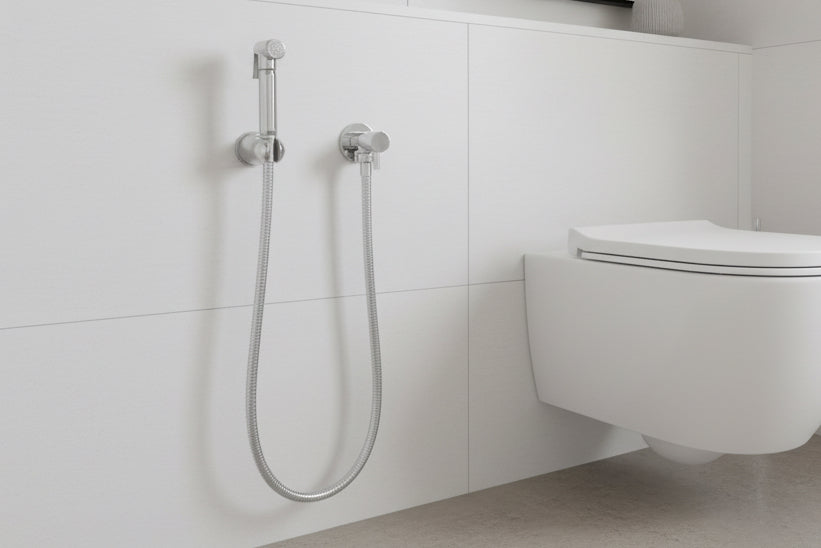 douche spray single cold outlet polished chrome