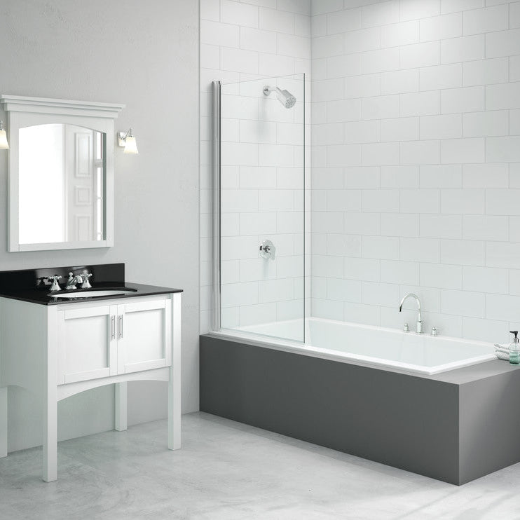 Merlyn 800x1500mm Single Square Bath Screen (6mm)