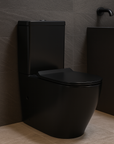 Marvel Rimless closed couple toilet black - including toilet pan and seat