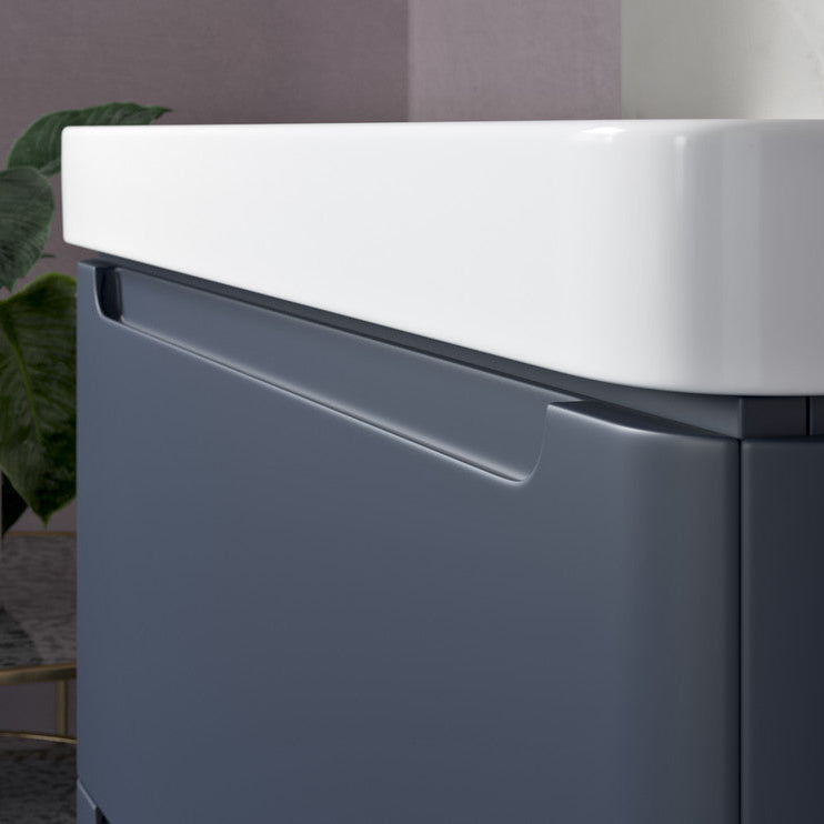 Lambra 2 Drawer Wall Hung Cloakroom vanity Unit