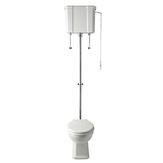 nuie lux Hunton Traditional High Level Toilet With Cistern & Flush Pipe