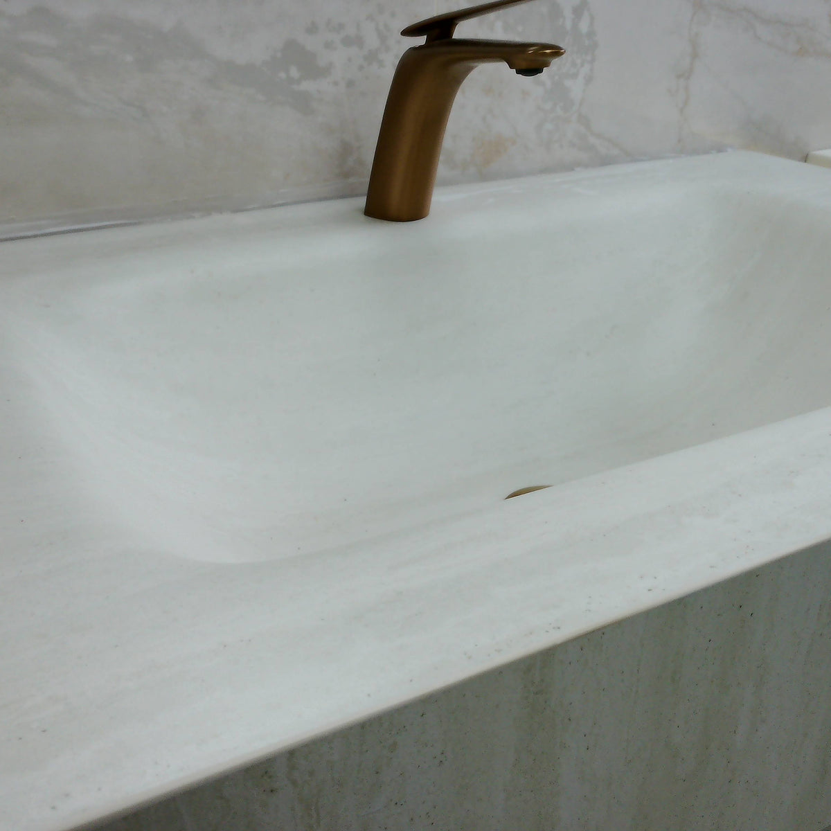 Elsa Stone Beige Wall Hung Vanity Unit 800 mm