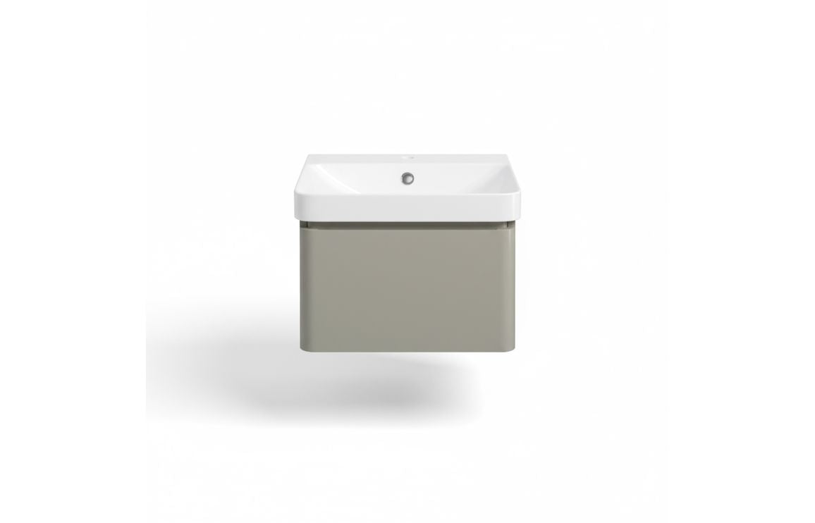 Cosmos Wall Hung 1 Drawer vanity Unit & Basin - Matt Latte