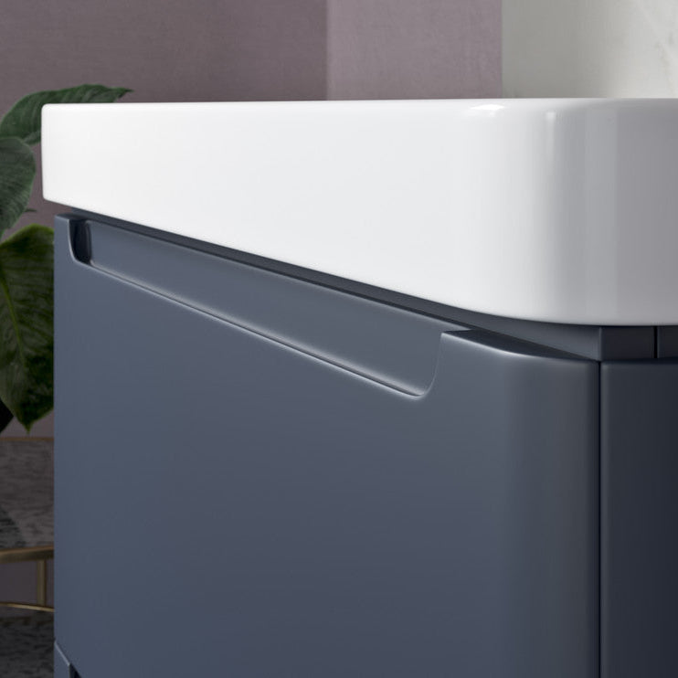 Lambra 2 Drawer Wall Hung Cloakroom vanity Unit