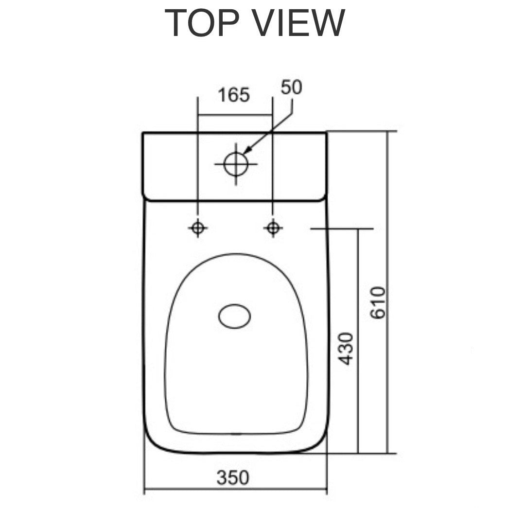 Victoria matte black close coupled rimless toilet