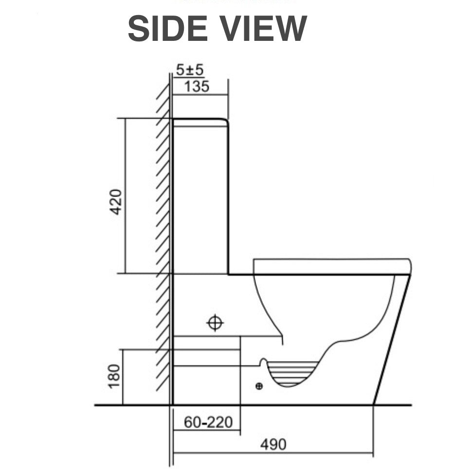 Victoria matte black close coupled rimless toilet
