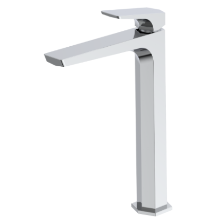 Neck basin mixer chrome