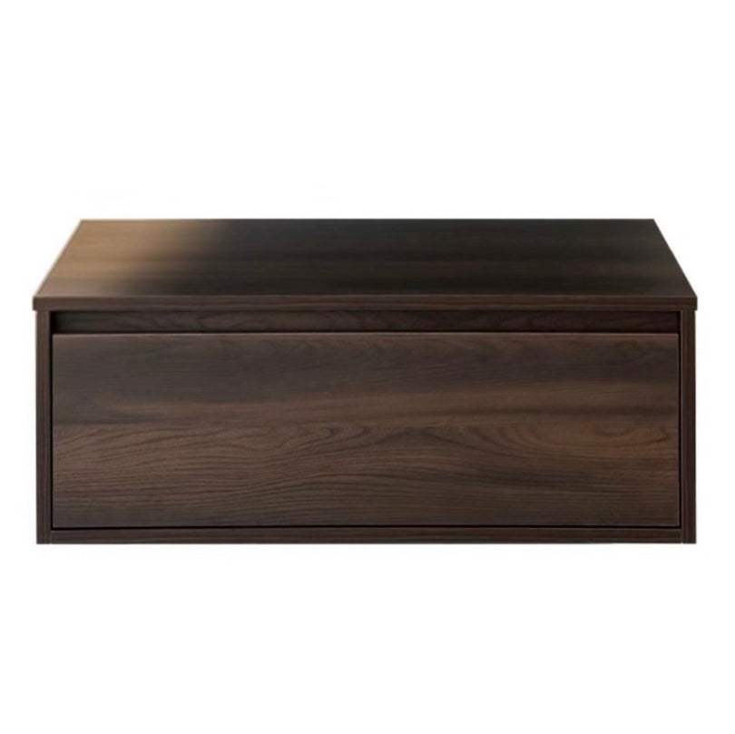 Cortina walnut brown floating wall hung vanity 800mm