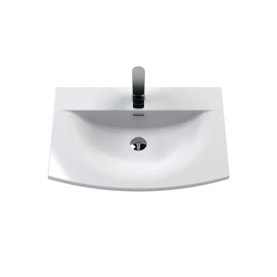 Hudson Reed Juno 600mm Autumn Oak 2 Door Floor Standing Vanity Unit With U-Shaped Curved Basin