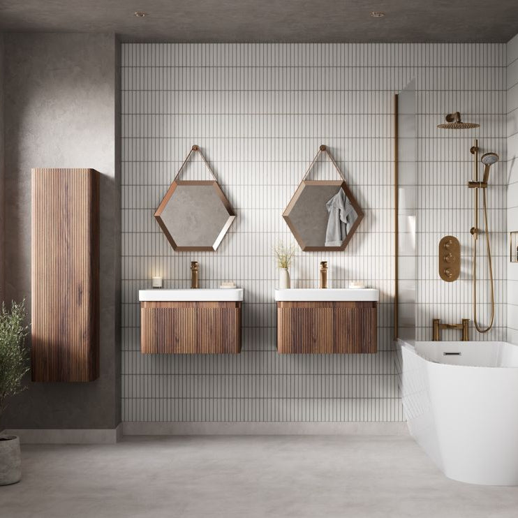 Kanto 500x433mm Hexagonal Mirror - Brushed Bronze