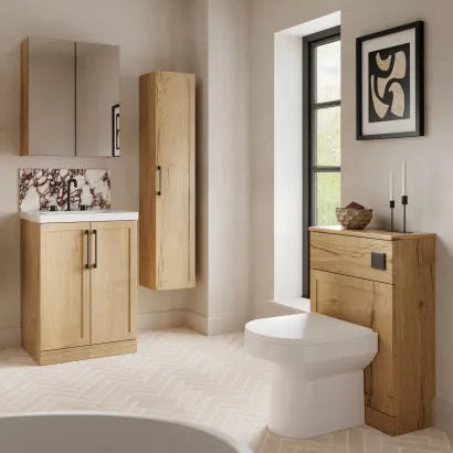 Nuie Lux Larck 500mm Autumn Oak Floor Standing WC Unit