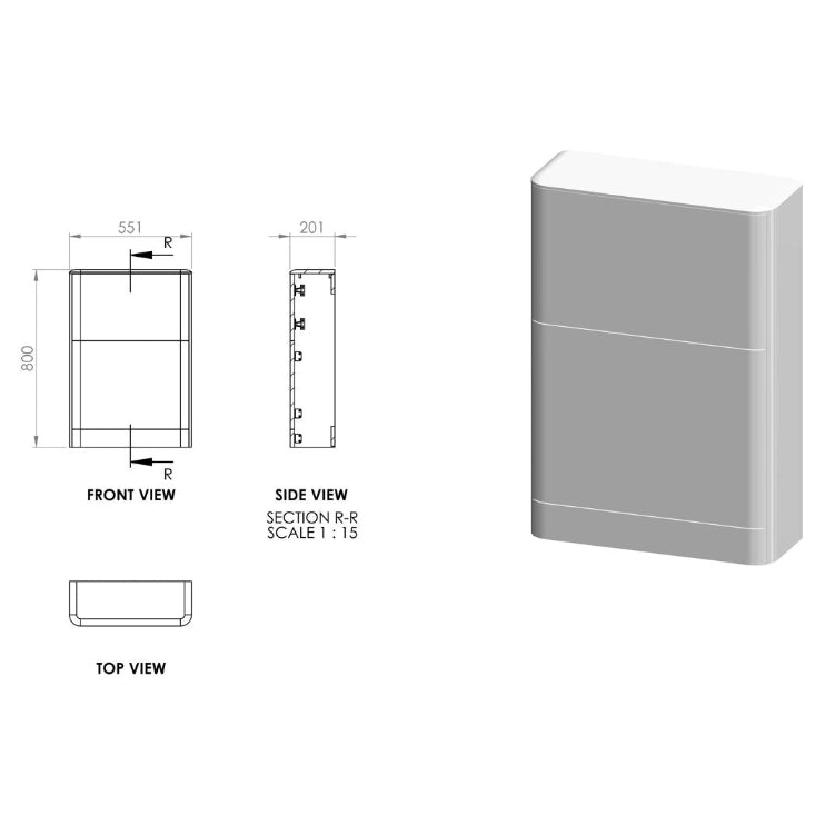 Lambra 550mm Floor Standing WC Unit