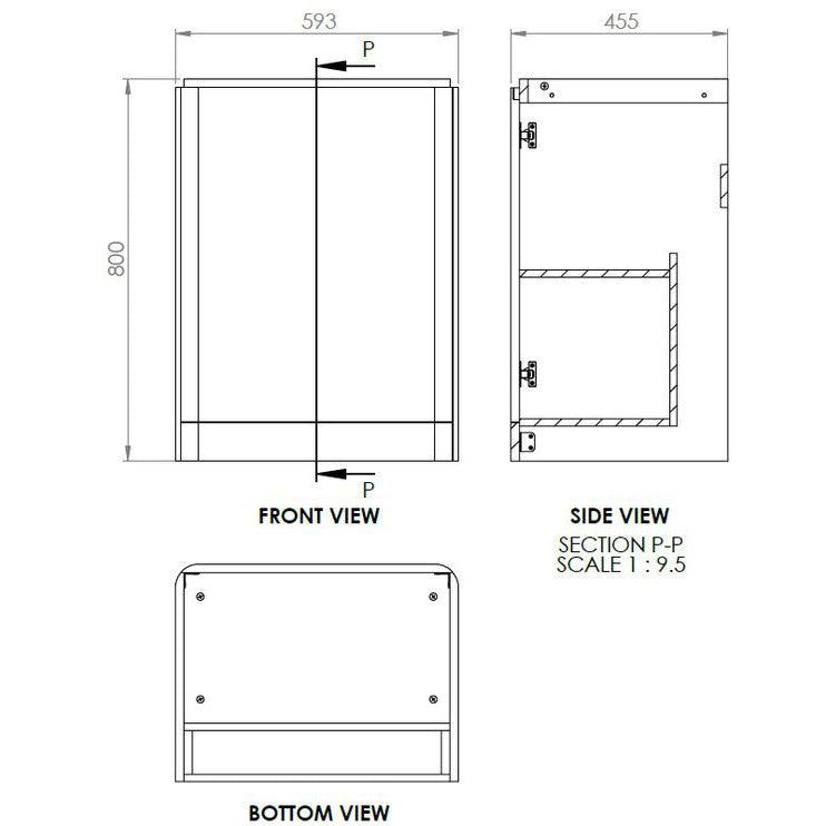 Lambra 2 Door Floor Standing Cloakroom Basin Unit