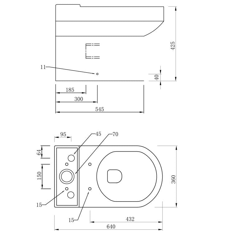 Laurus Rimless Close Coupled Fully Shrouded WC & Soft Close Seat