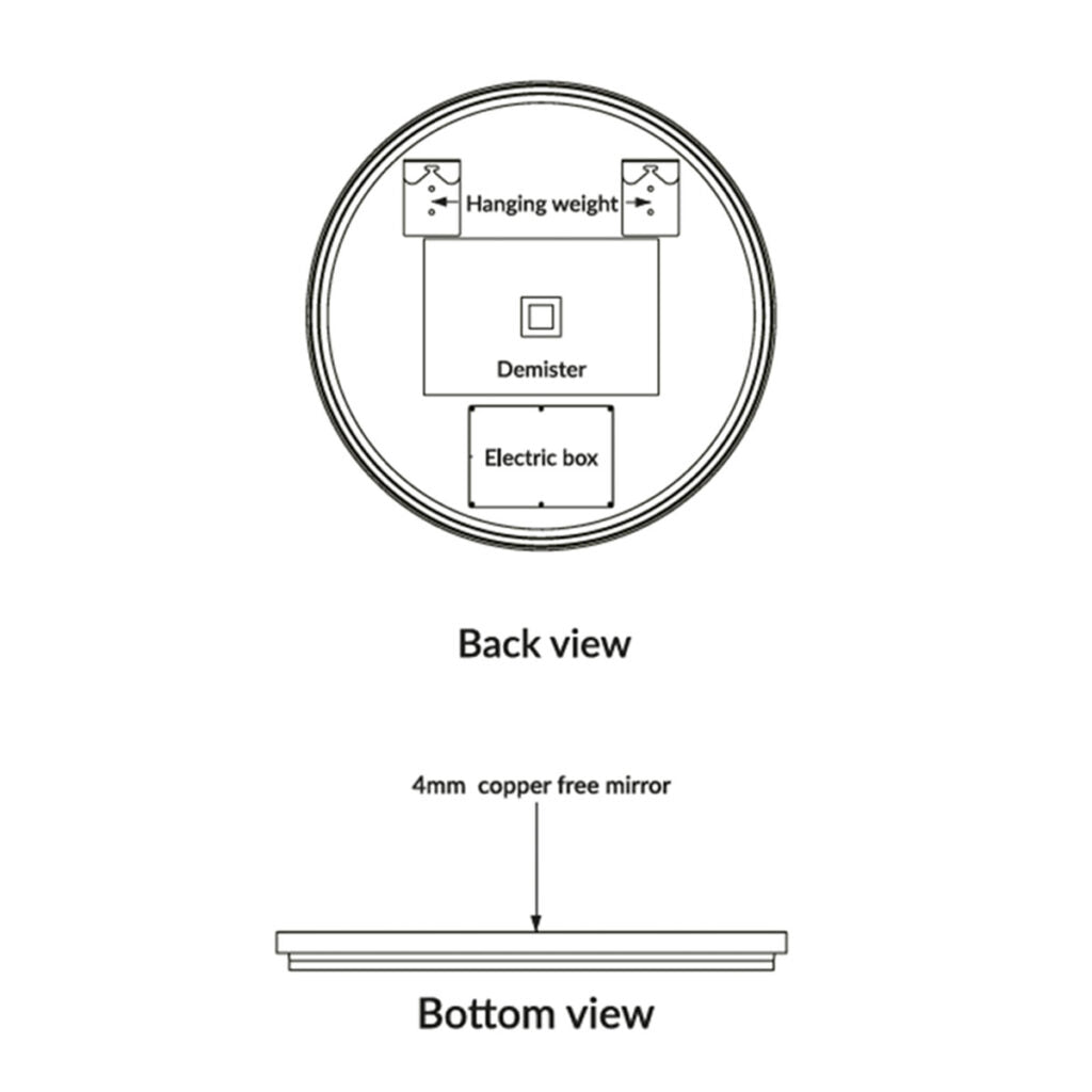 Macie LED Mirror 600mm