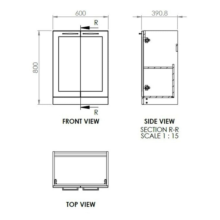 Mayfair Floor Standing 2 Door Basin Unit & Basin