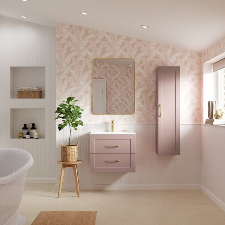 Mayfair 615mm Wall Hung 2 Drawer Basin Unit & Basin