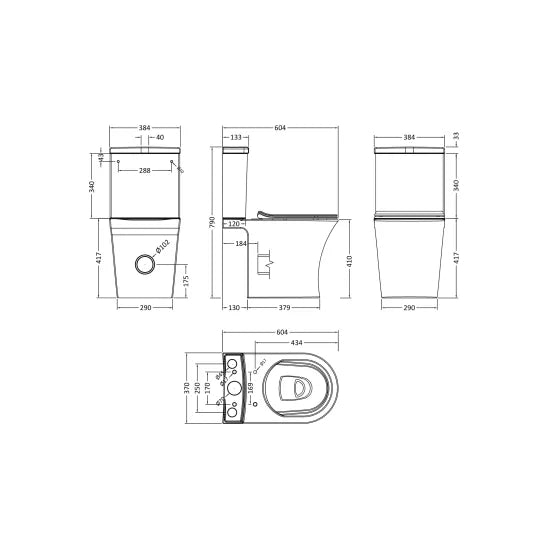 nuie Freya Close Coupled Toilet