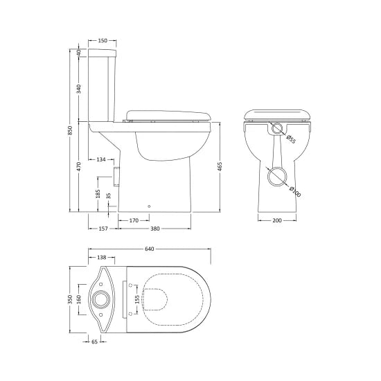 nuie Comfort Height Pan & Cistern