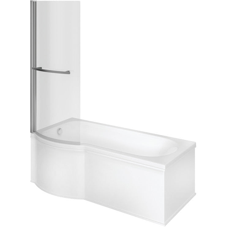 Ora P Shape SUPERCAST 1700x850x560mm 0TH Shower Bath Pack