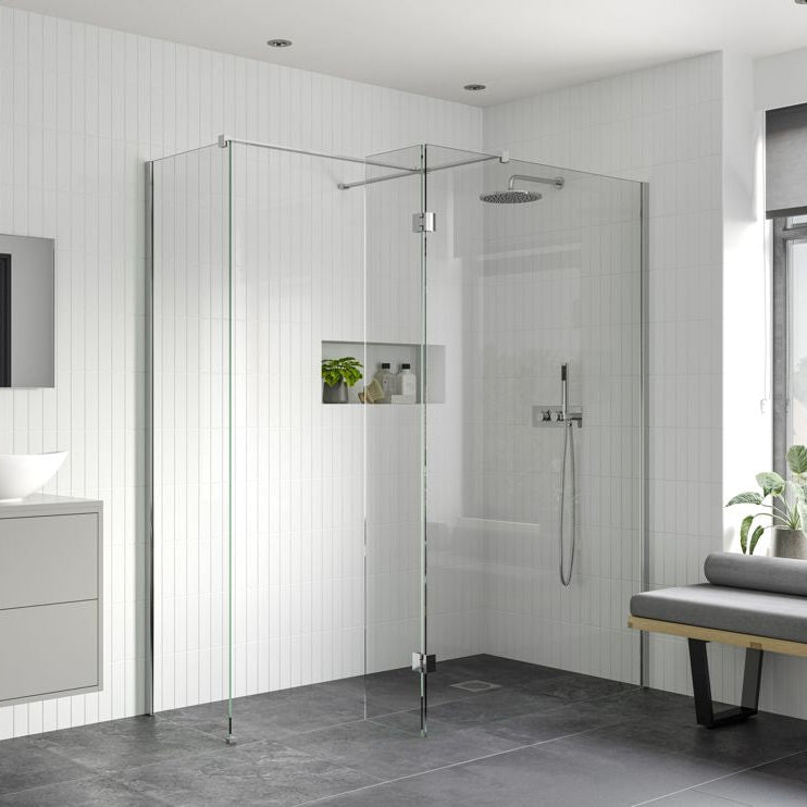 Iconix Optional 300mm Wetroom Hinged Splash Panel