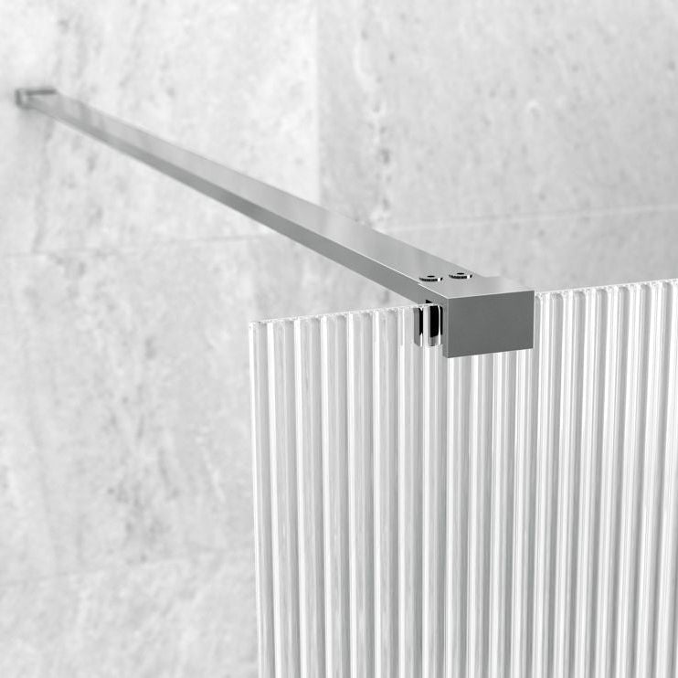 Iconix Fluted Wetroom Panel & Side Panel Arm