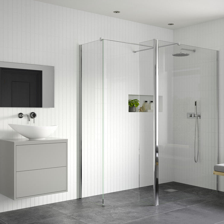 Iconix Optional 1950x300x8mm Rotatable Wetroom Panel (Full Hinge)