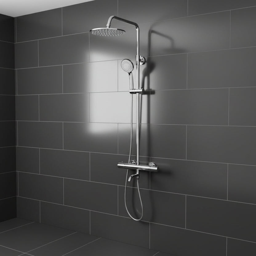 Aviro thermostatic shower mixer polished chrome