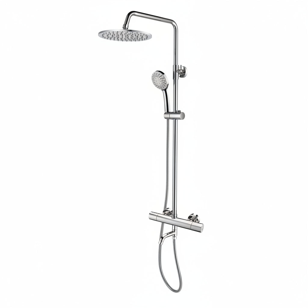 Aviro thermostatic shower mixer polished chrome