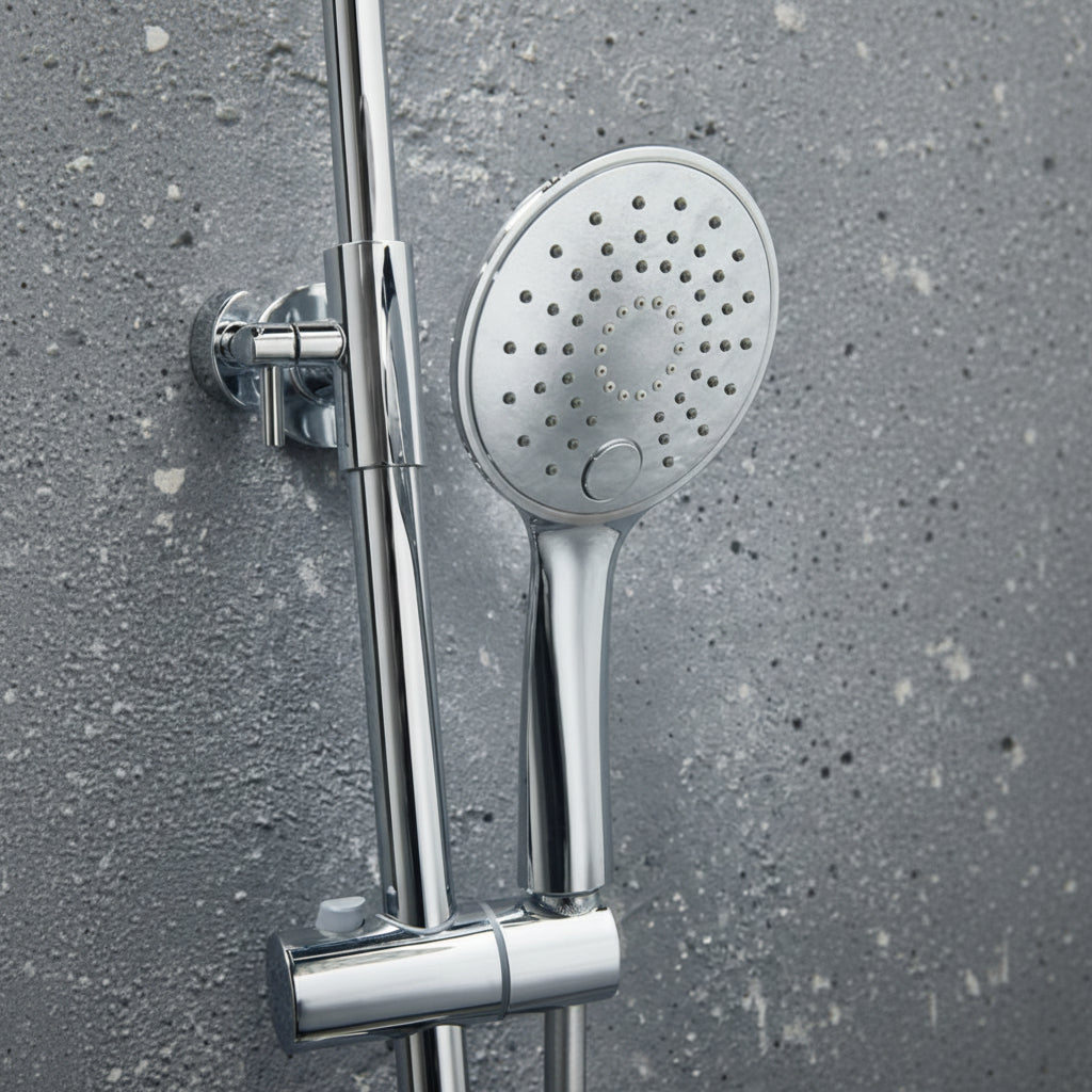 Messi Round Cool Touch Rigid Riser Shower