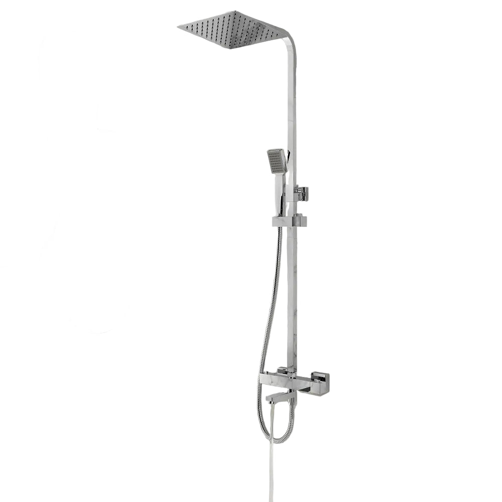 Block Square Rigid Riser Shower with Bath Filler