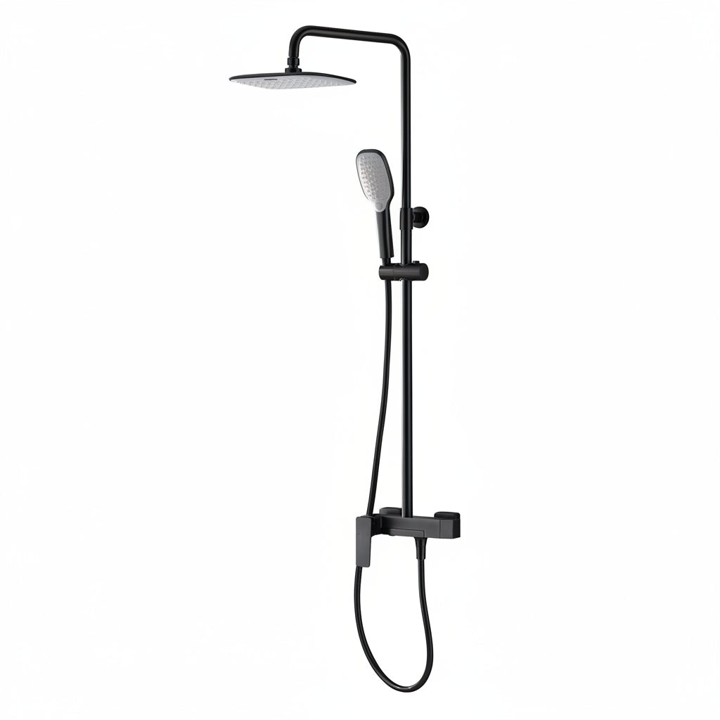 Clyro exposed shower mixer matte black