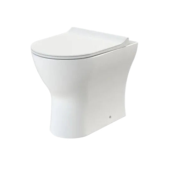 Synergy Freesia Round Back to Wall Toilet Pan With Seat