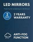 DAISY LED ANTI FOG MIRROR 800MM DIAMETER
