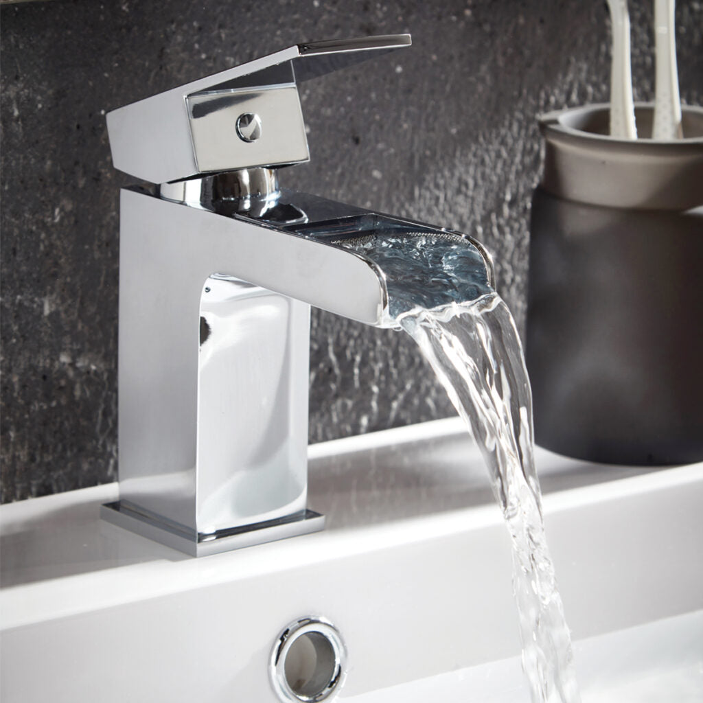 Victoria Mini Mono Basin Mixer with Push Waste