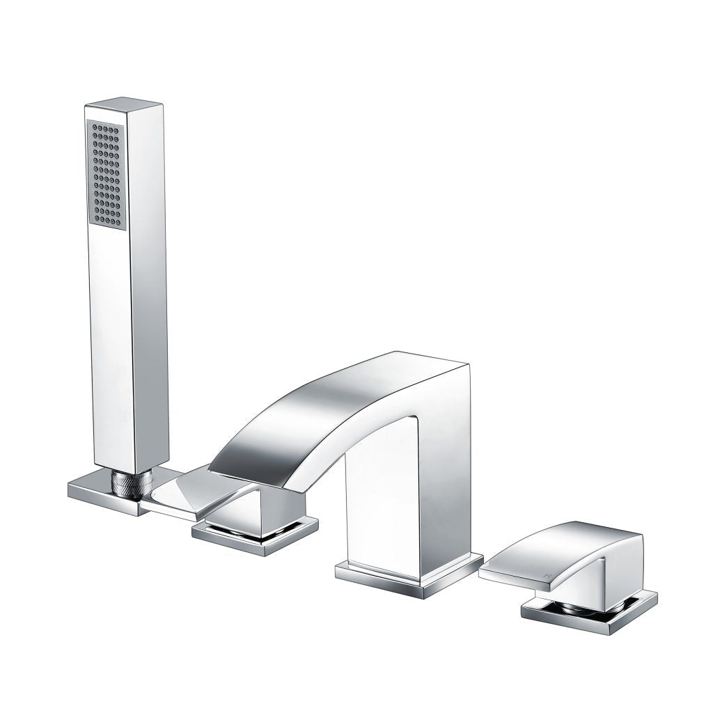Descent 4 Hole Deck Mounted Bath Shower Mixer with Diverter