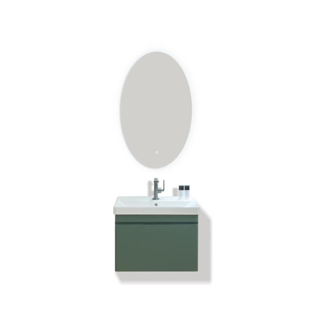 Carlota wall hung olive green vanity 600mm