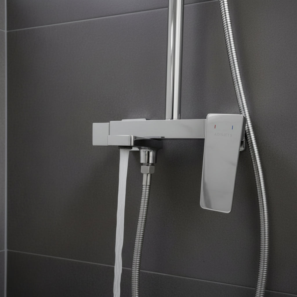 Clyro exposed shower mixer polished chrome