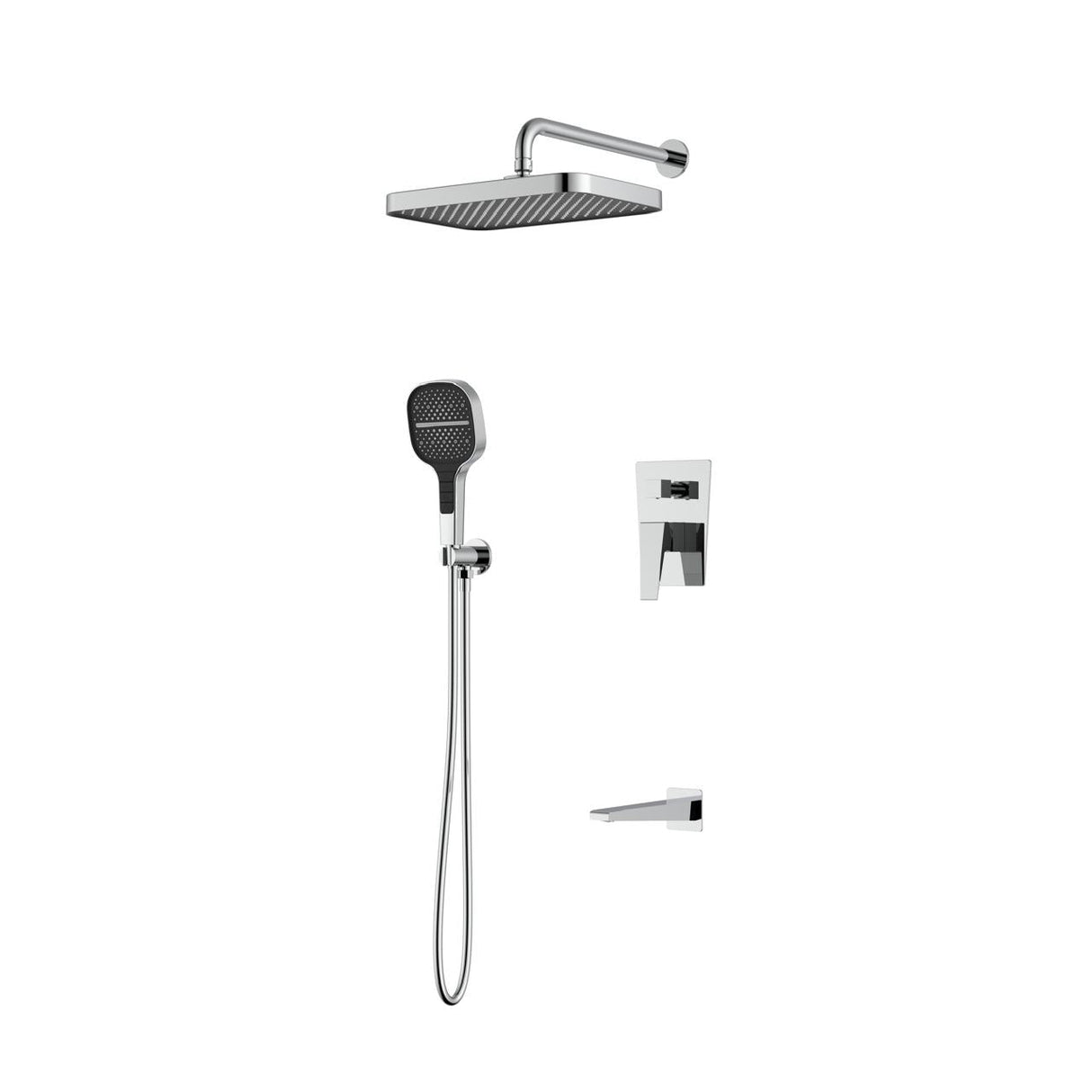 Azen Concealed Jet Shower/bath Mixer Polished Chrome