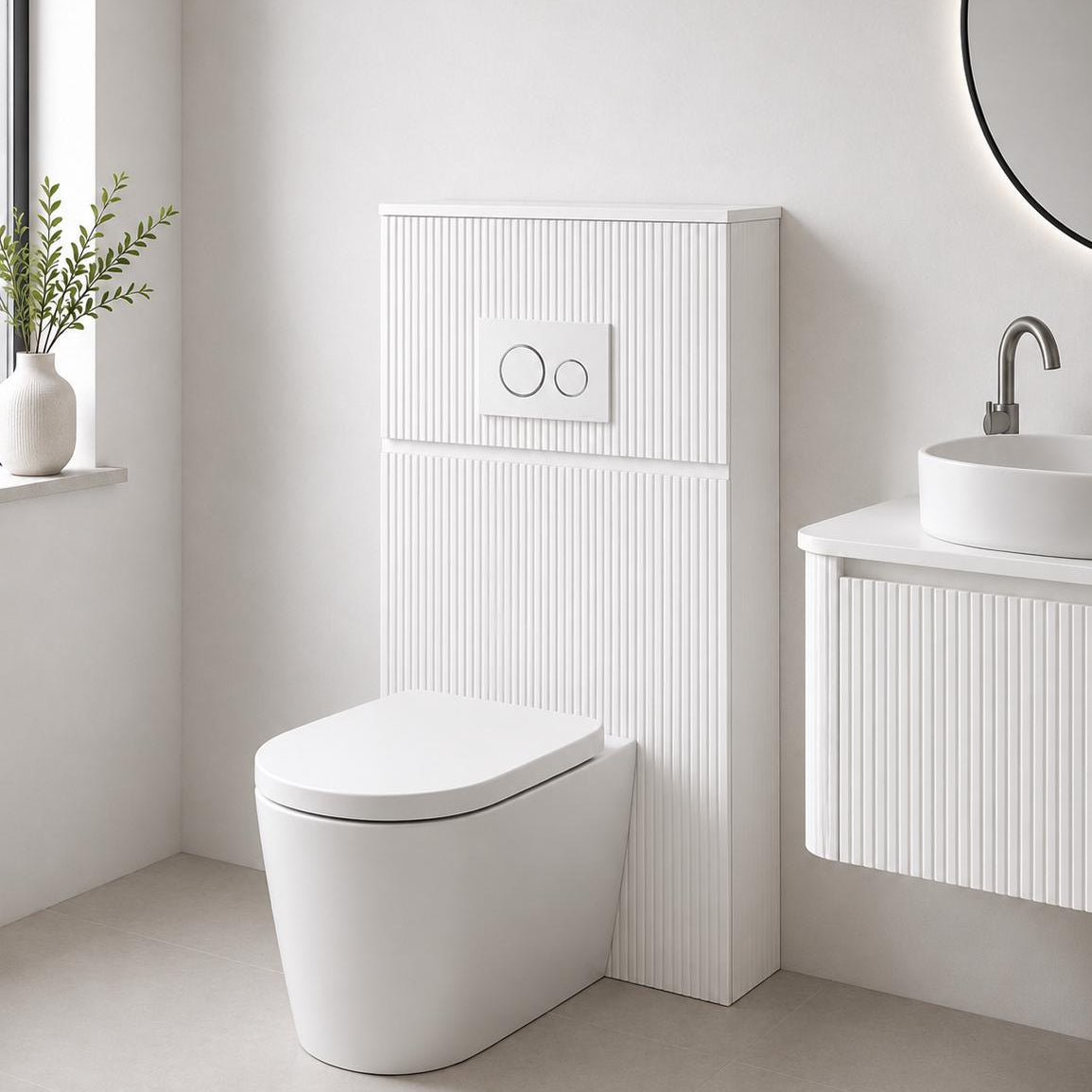Aileen Fluted WC Unit - 600mm
