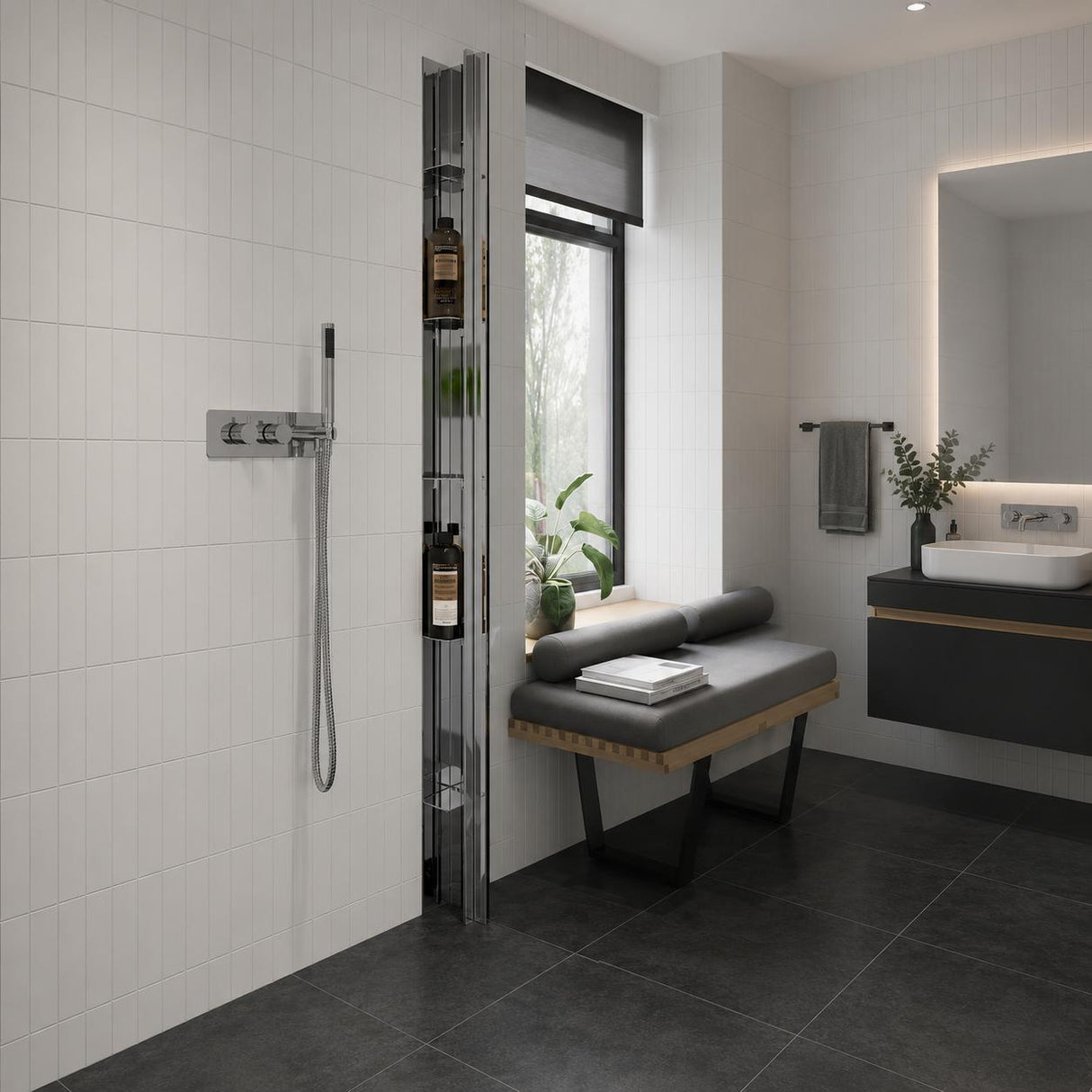 Iconix 1950mm Wetroom Storage Shelves