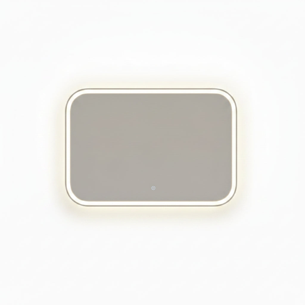 Yora horizontal front and back lit led shaver socket mirror 1000mm x 750mm